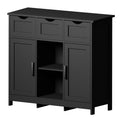 Storage Cabinets,Wooden Floor Cabinet,With Drawers And Shelves Storage Cabinets,Accent Cabinet For Living Room,Bedroom,Bathroom Furniture Home Decor Black Black Particle Board