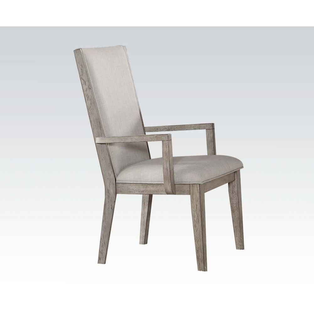 Grey And Grey Oak Padded Arm Chair Set Of 2 Solid Oak Dining Room Arm Chair Solid Back Set Of 2 Wood Fabric