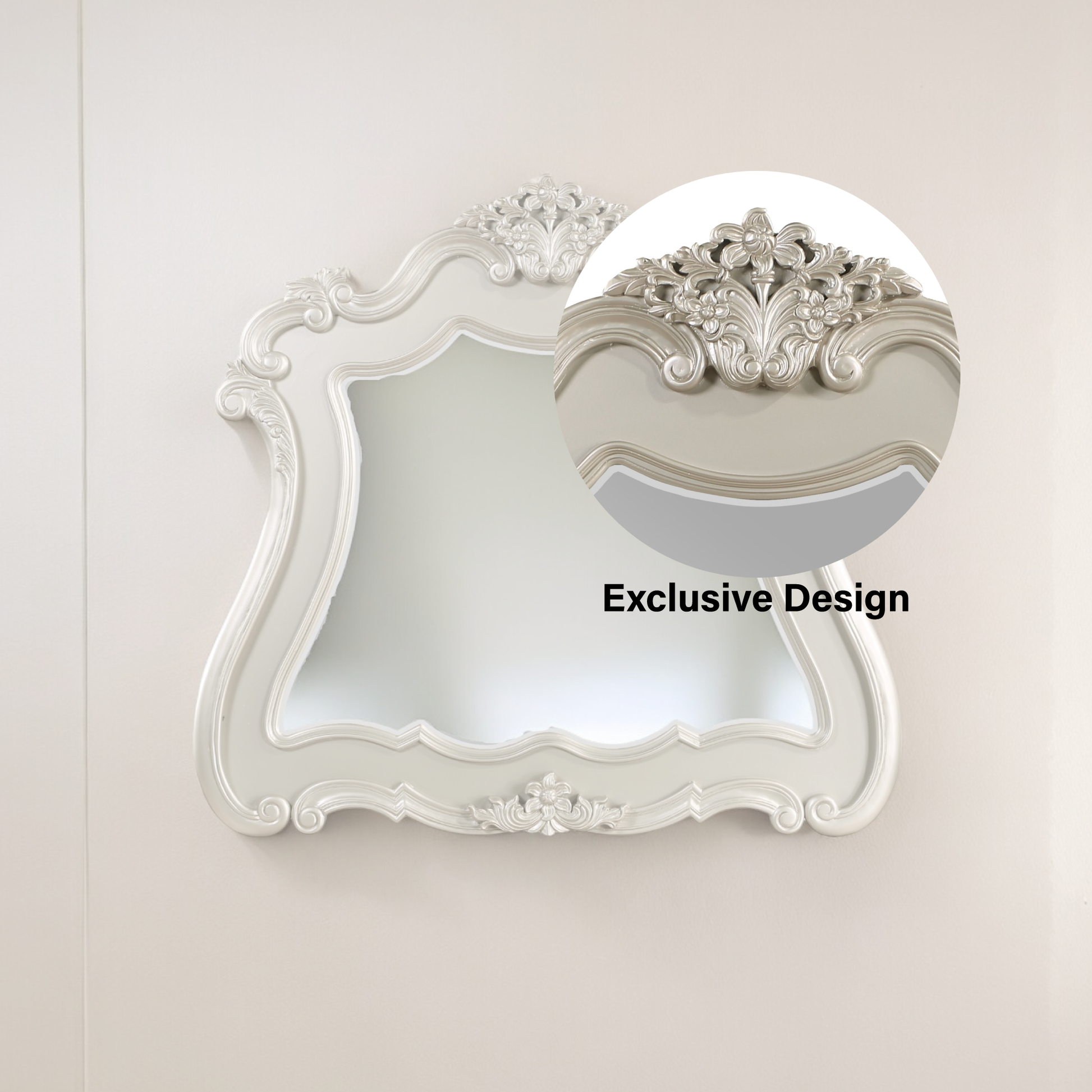 Bently Mirror, Champagne Finsih Bd02291 Champagne Fabric