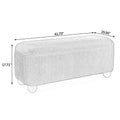 Flannelette Fabric Storage Ottoman Bench, Cushioned Bed End Ottoman Bench With Storage And Seat, Suitable For Bedrooms, Living Rooms, And Entrance Passages Green 41.73