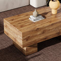 This Modern Rectangular Coffee Table Features A Stylish Wood Color, Making It An Ideal Addition To Any Living Room Or Apartment, And Measures 43.3 