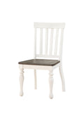 Joanna 6 Piece Dining Set Two Tone White Wood