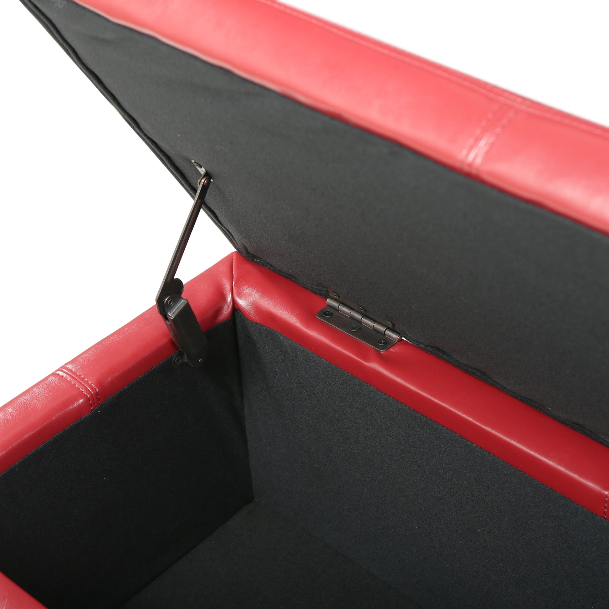 Glouster Storage Ottoman V2 Red Pu