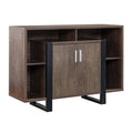 Zale 47 Inch Wood Buffet Sideboard Console, 1 Cabinet, Sled Base, Brown Brown Wood