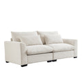 Beige Corduroy Sofa Couch, Deep Seat Couches For Modern Living Room Apartment Office Beige Corduroy 2 Seat