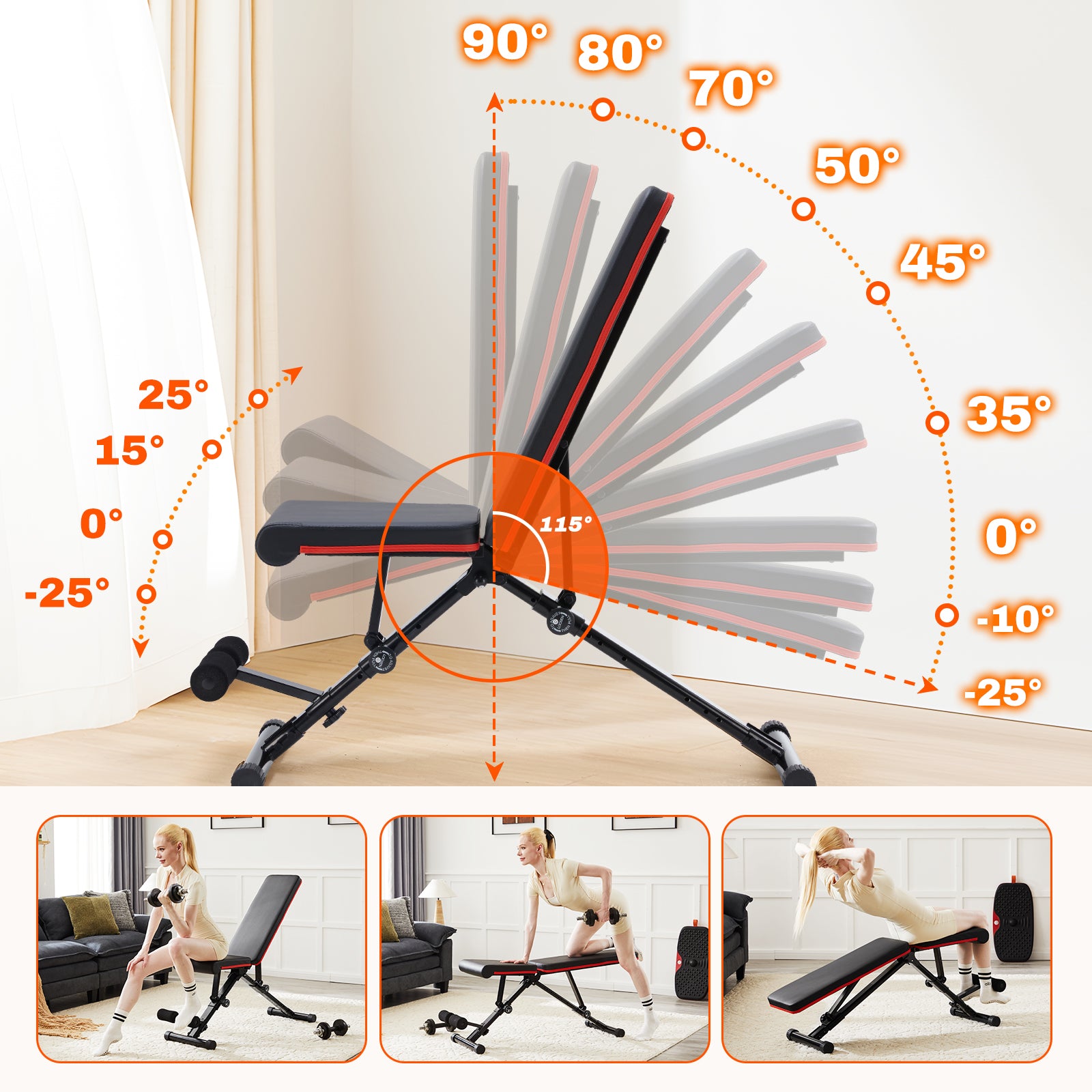 Sit Up Workout Bench For Home Gym Goplus In Sit Up Bench, Foldable