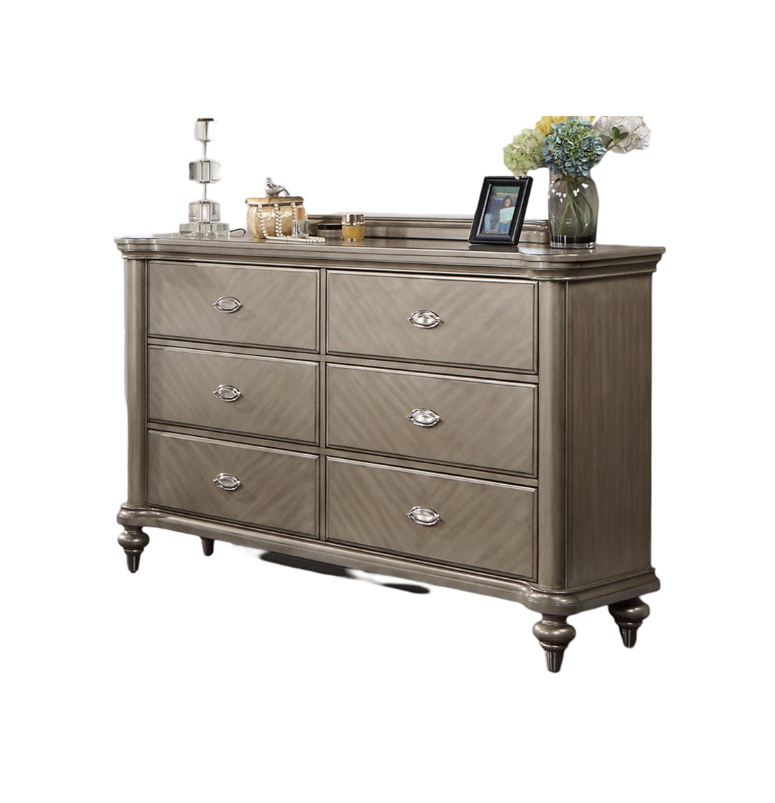 Luxury Antique Silver Champagne Finish Dresser W Mirror Storage Space Drawers Bedroom Furniture Antique Silver Bedroom Contemporary,Industrial,Modern, Luxury Antique Silver Champagne Finish Dresser W Mirror Storage Space Drawers Bedroom Furniture Antique Silver Bedroom Contemporary,Industrial,Modern,