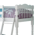 White Twin Over Twin Bunk Bed White White Bedroom Wood