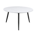 Modern Style Nesting Cocktail Tables And Side Table 3 Piece Occasional Table Set Black Metal Legs White Sintered Stone Top Black,White Primary Living Space Modern Metal,Sintered Stone