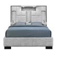 Yaris Grey King Bed Gray Rubber Wood