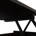 Aran Lift Top Coffee Table, Storage Compartment, Black Black Particle Board Particle Board