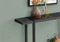 Accent Table, Console, Entryway, Narrow, Sofa, Living Room, Bedroom, Black Laminate, Black Metal, Contemporary, Modern Black Mdf