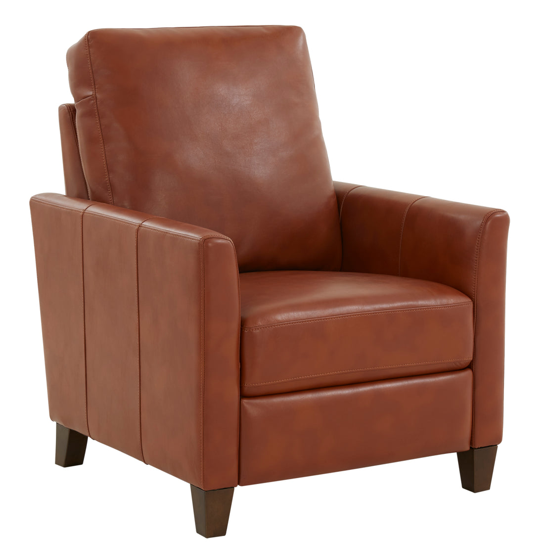 Pablo Caramel Faux Leather Modern Recliner Caramel Foam Faux Leather