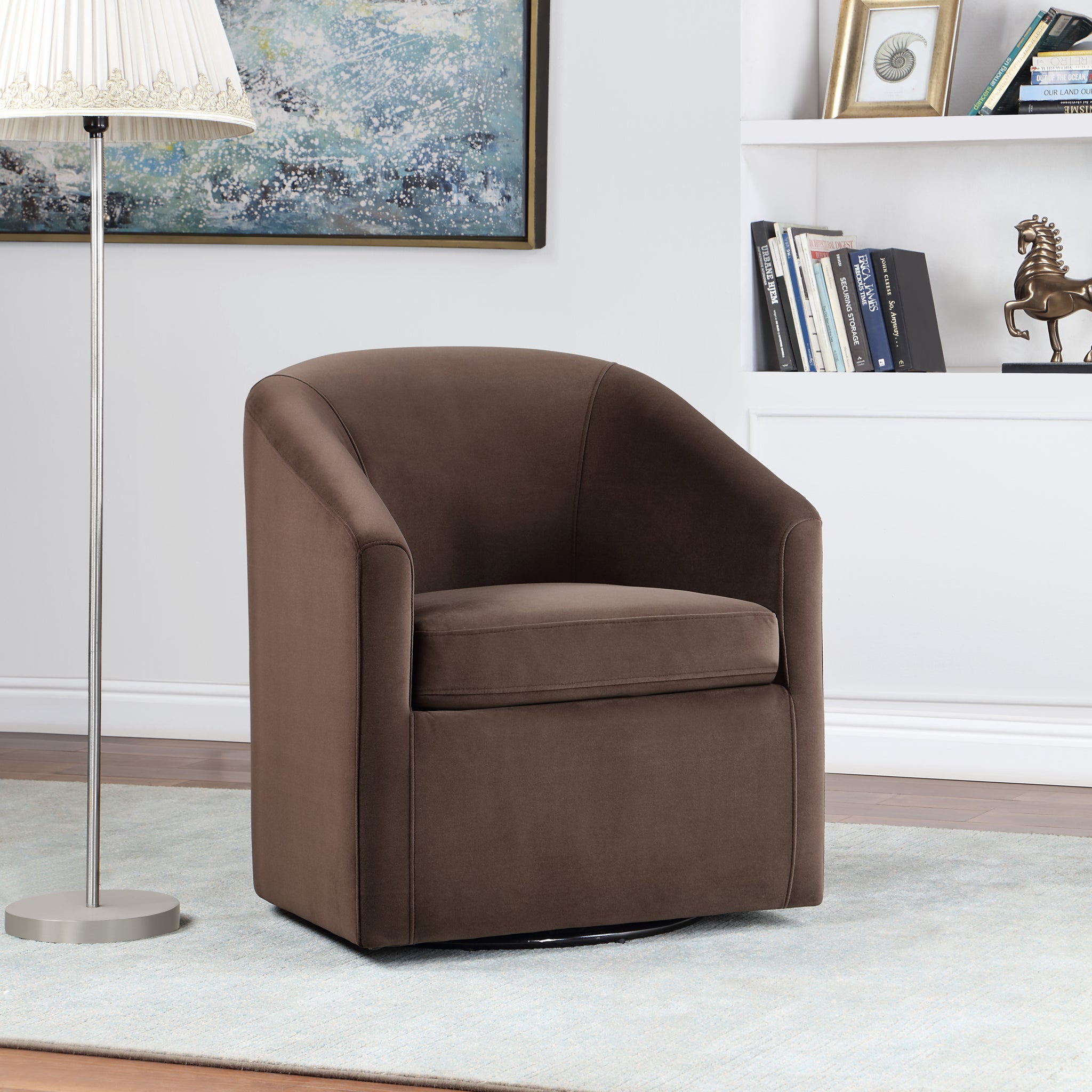 Arlo Upholstered Dining Or Accent Chair Cocoa Dark Brown Wood