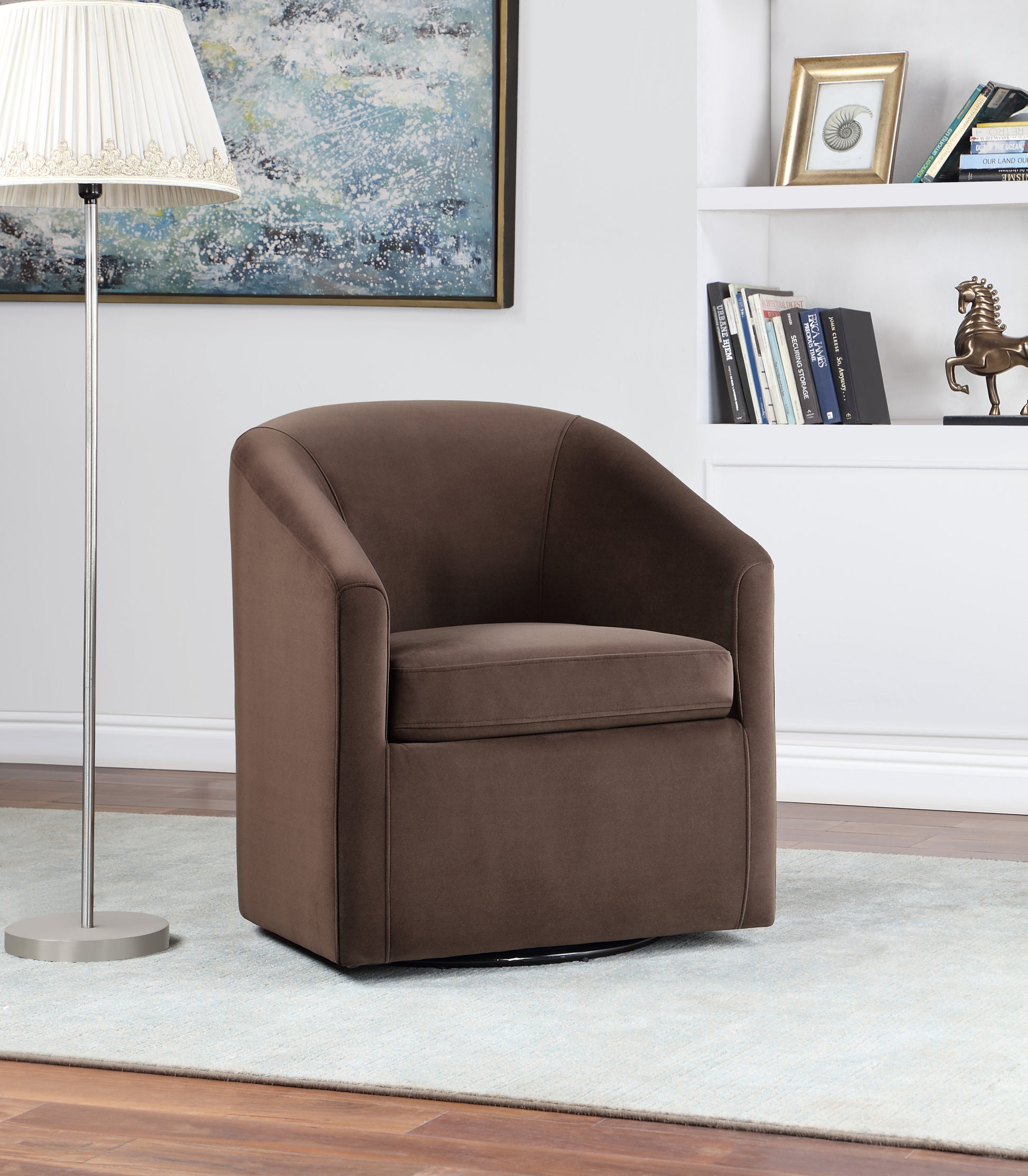 Arlo Upholstered Dining Or Accent Chair Cocoa Dark Brown Wood