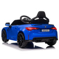 Bmw M4 12V Kids Ride On Toy Car 2.4G W Parents Remote Control,Three Speed Adjustable,Power Display, Usb,Mp3 ,Bluetooth,Led Light,Story,A Handle With Wheels And A Pull, Easy To Carry Blue