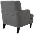 Upholstered Accent Chair Tufted Armchair For Living Room And Bedroom, Dark Grey Dark Grey Birch Foam Teddy