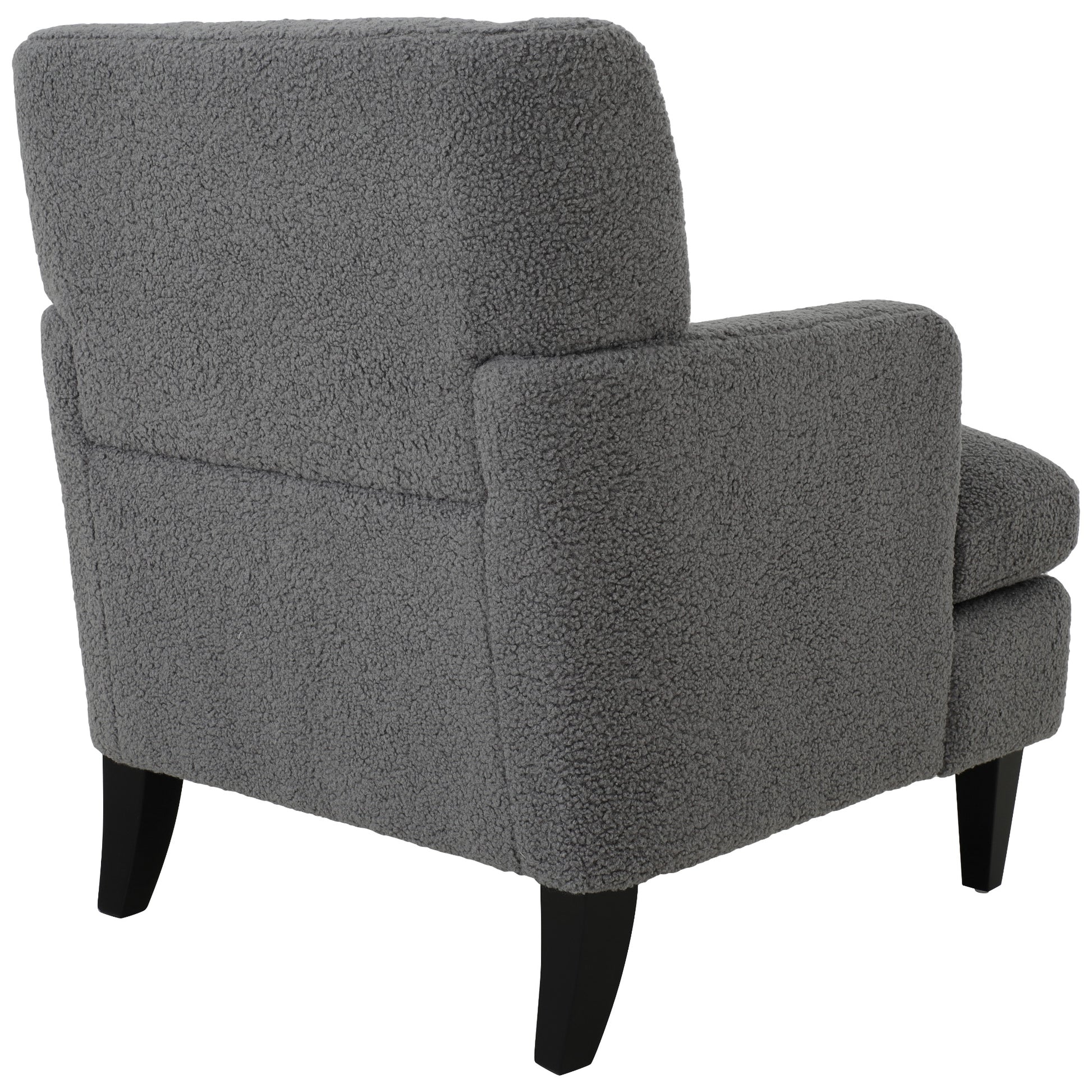 Upholstered Accent Chair Tufted Armchair For Living Room And Bedroom, Dark Grey Dark Grey Birch Foam Teddy