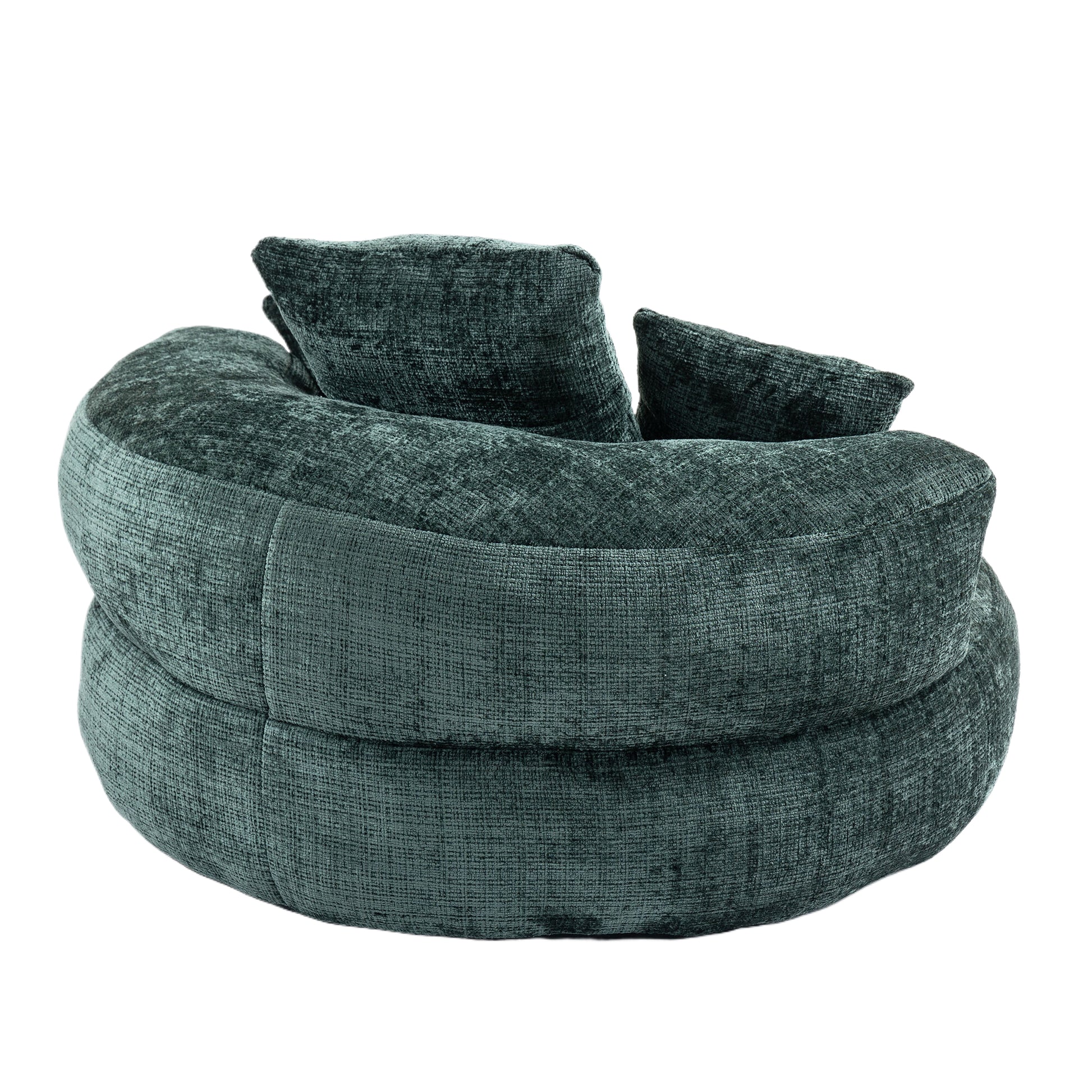 Coolmore Lazy Sofa Durable Comfort Lounger High Back Bean Bag Chair Couch With Three Pillows For Adults And Kids, Indoor & Outdoor, Single Gaming Sofa Chair For Bedroom,Office Emerald Chenille Emerald Foam Chenille 1 Seat