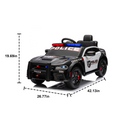 Licensed Dodge Charger,12V Kids Ride On Police Car W Parents Remote Control,Anti Collision Bar,Front& Top Alarm Light Design,Police Car Sticker,Megaphone,Three Speed,Slow Start,Four Wheel Suspension. Black Plastic