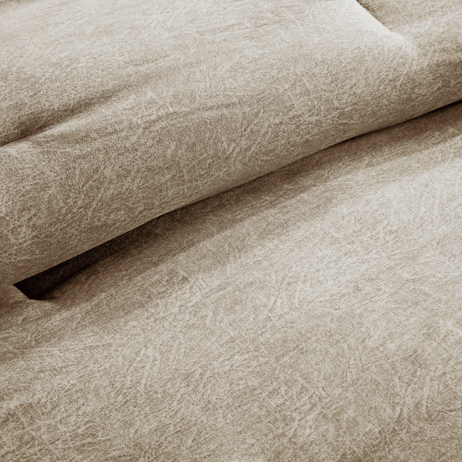 7 Piece Faux Suede Comforter Set Tan King King Tan Polyester