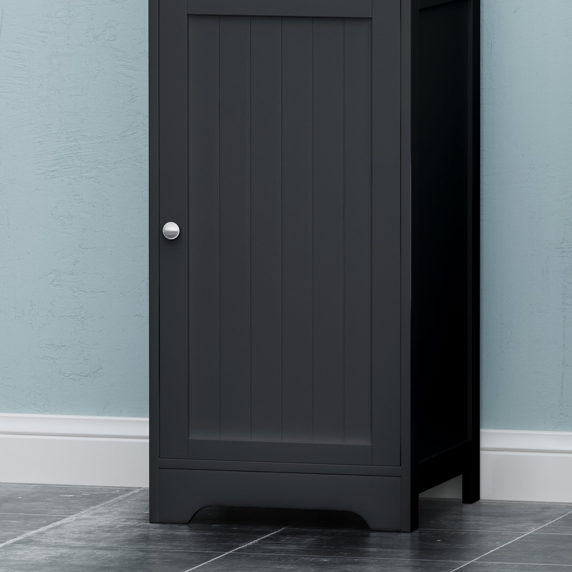 Bathroom Cabinet Black Mdf