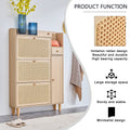 Modern Minimalist Storage Cabinet, Japanese Rattan Shoe Cabinet, Bed Top Cabinet, Small Home Furniture. Suitable For Corridors And Living Rooms.Gz Di 03 Wood Mdf