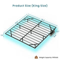 Floating Bed Frame King Size With Led Lights Charging Station, Metal Platform Queen Bed, 79.9'' L X 76.2'' W X 7.9'' H. King Black Iron