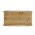 Round Shelf Gold Wood Glass