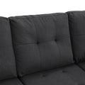 109.2''L Shaped Modular Sectional Sofa With Removable Back Cushions And 2 Pillows, Suitable For Living Rooms, Offices, And Apartments Dark Gray Polyester 5 Seat