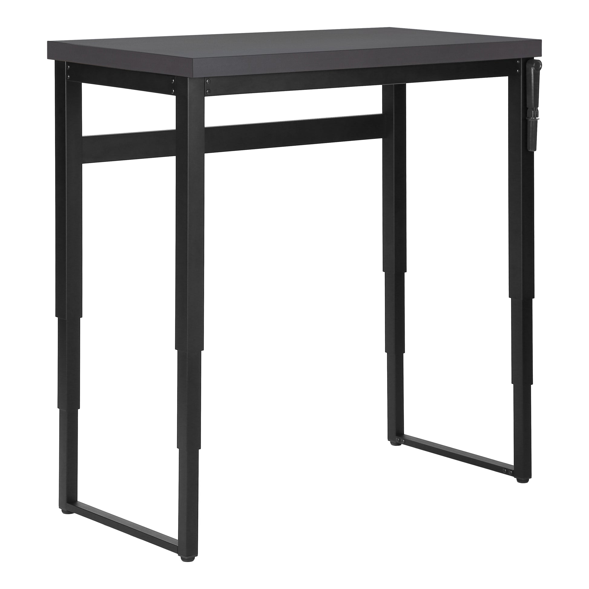 Computer Desk, Home Office, Standing, Adjustable, 48"L, Work, Laptop, Grey Laminate, Black Metal, Contemporary, Modern Grey Particle Board