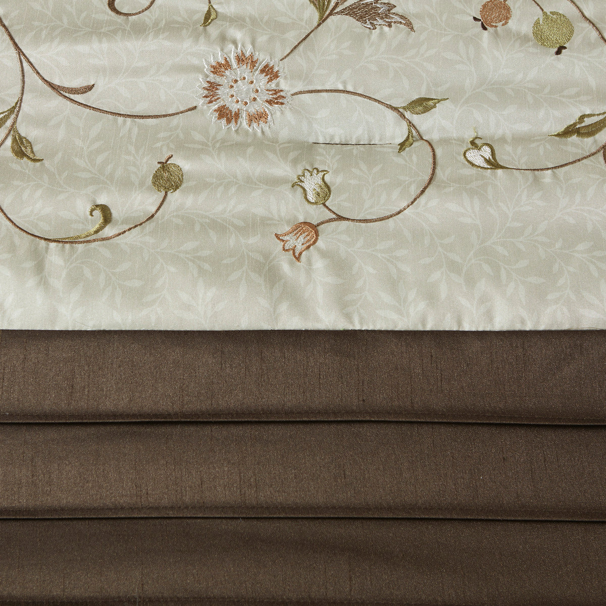 Embroidered 7 Piece Comforter Set Green King King Green Polyester