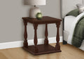 Accent Table, 2 Tier, End, Side Table, Square, Nightstand, Bedroom, Lamp, Brown Veneer, Traditional Espresso Mdf