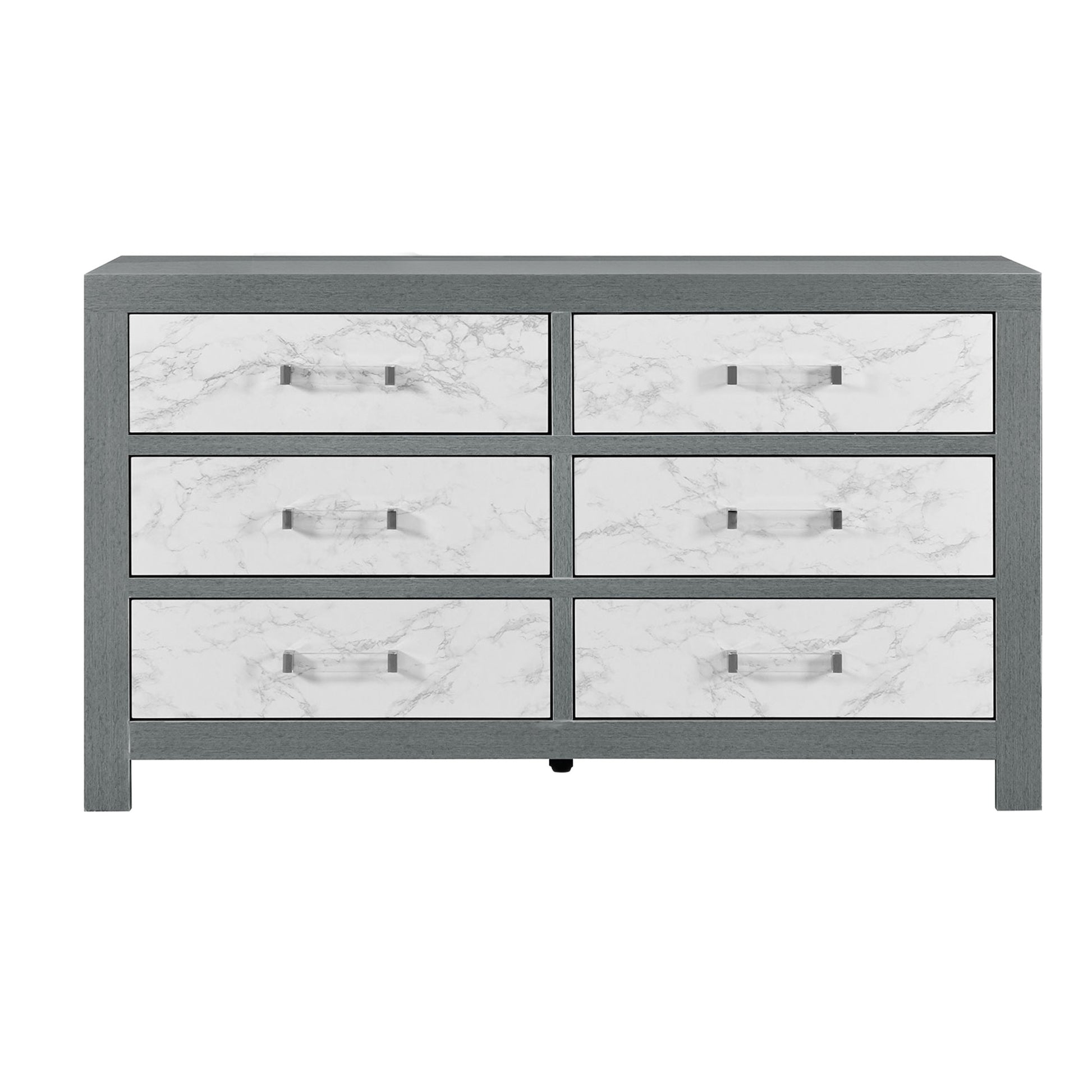 Rush Grey Dresser Grey Solid Wood Mdf