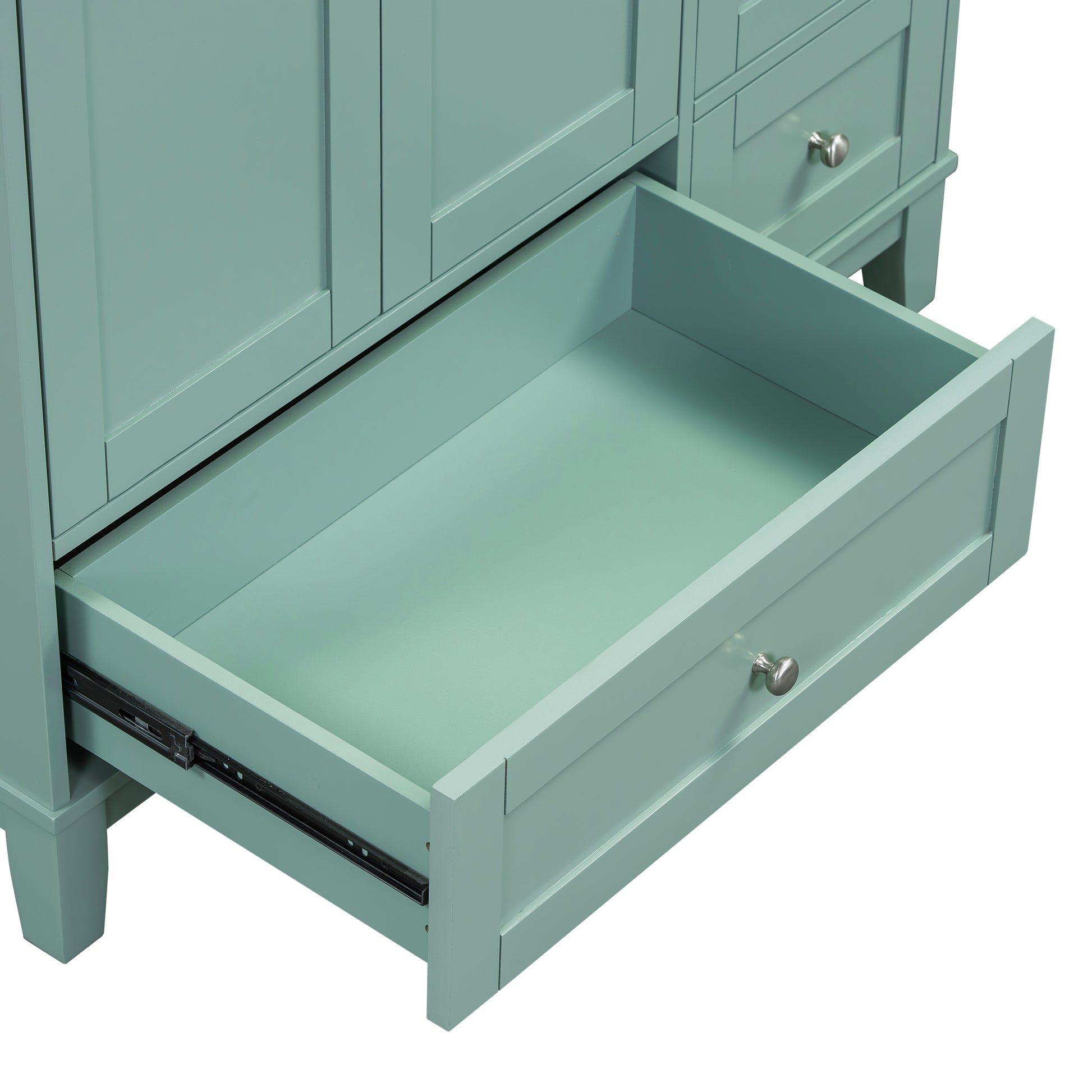 Cabinet Only 36" Bathroom Vanity Green Sink Not Included Green Solid Wood Mdf