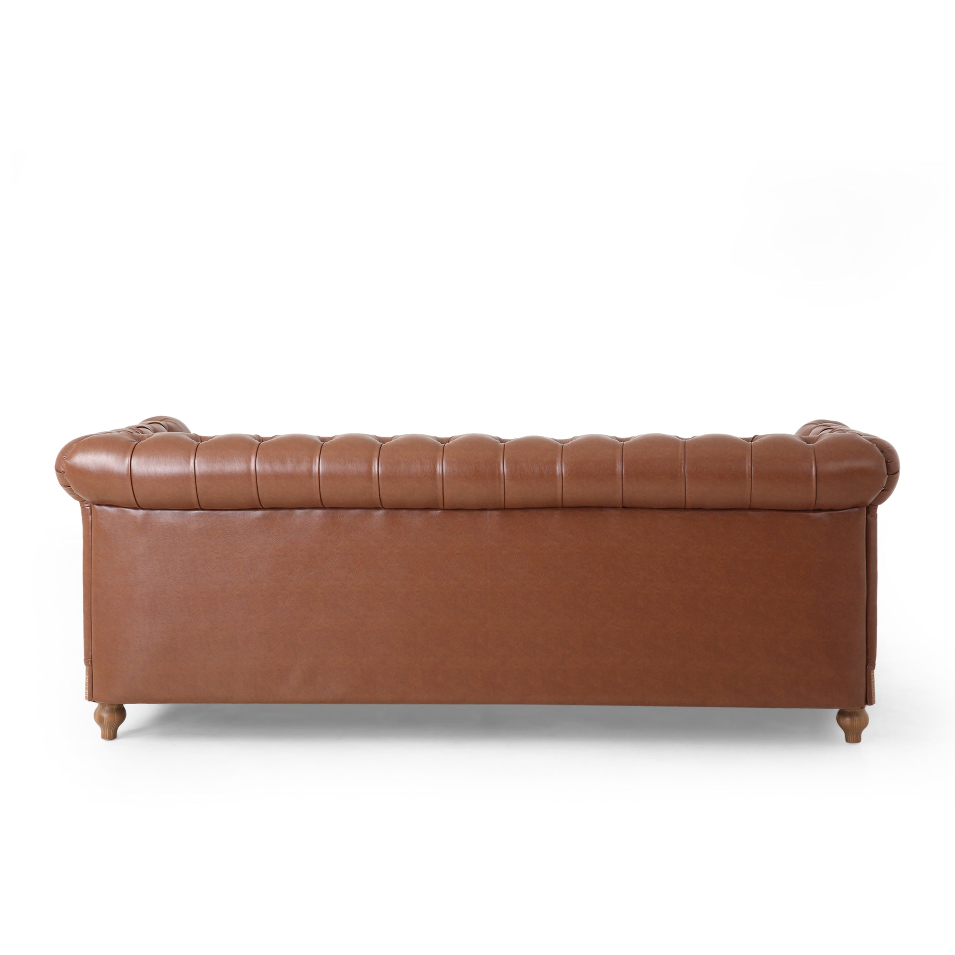 3 Seater Sofa Light Brown Pu 3 Seat