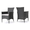 Malta Dining Chair Set Of 2 Grey Wicker
