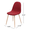 Dining Chair Red Fabric