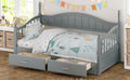 Wooden Twin Size Daybed With Twin Size Trundle, Extendable Daybed With Two Storage Drawers,Gray Expected Arrival Time:9.12 Twin Gray Wood