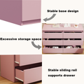 Pink Large 6 Drawers Chest Of Drawer Dressers Table Sliding Pink Drawer 5 Drawers & Above Bedroom Extra Deep Drawers 6 Corner Black Mdf