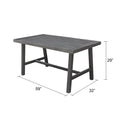 Renaissance Outdoor Patio Picnic Dining Table Grey Acacia Wood