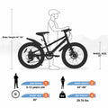 20 Inch Kids Bicyclesfat Tire Mountain Bike For Boys And Girls Age 5 Years ,Dual Disc Brake,Shimano 7 Speed ,Kids Beach And Snow Bicycle Orange Garden & Outdoor Steel