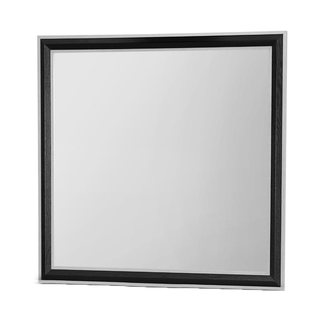 Adelaide Grey Black Mirror Black Solid Wood Mdf