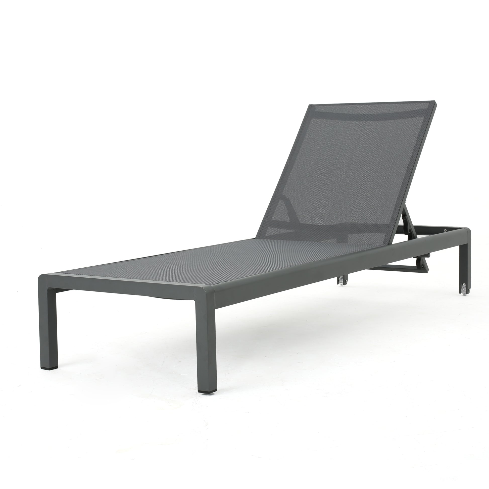 Cape Coral Kd Chaise Lounge Grey Gray Mesh