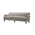 Alana Lawson Three Cushion Tightback Sofa, Silver Grey Polyester Silver Grey Foam Polyester 3 Seat