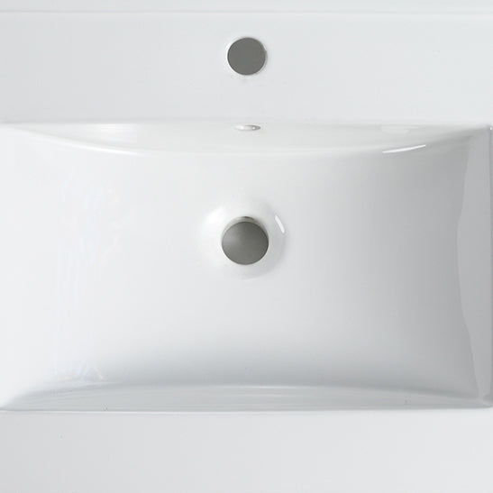 30 Inch Bathroom Ceramic Sink Basin, White White Ceramic