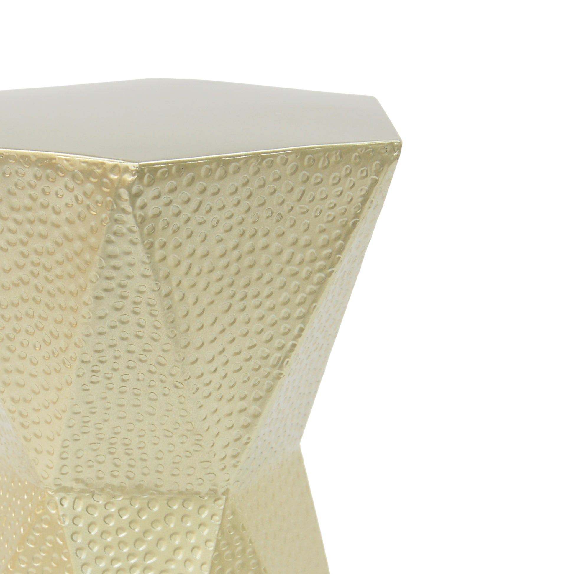 Hexagon Side Table Gold Metal