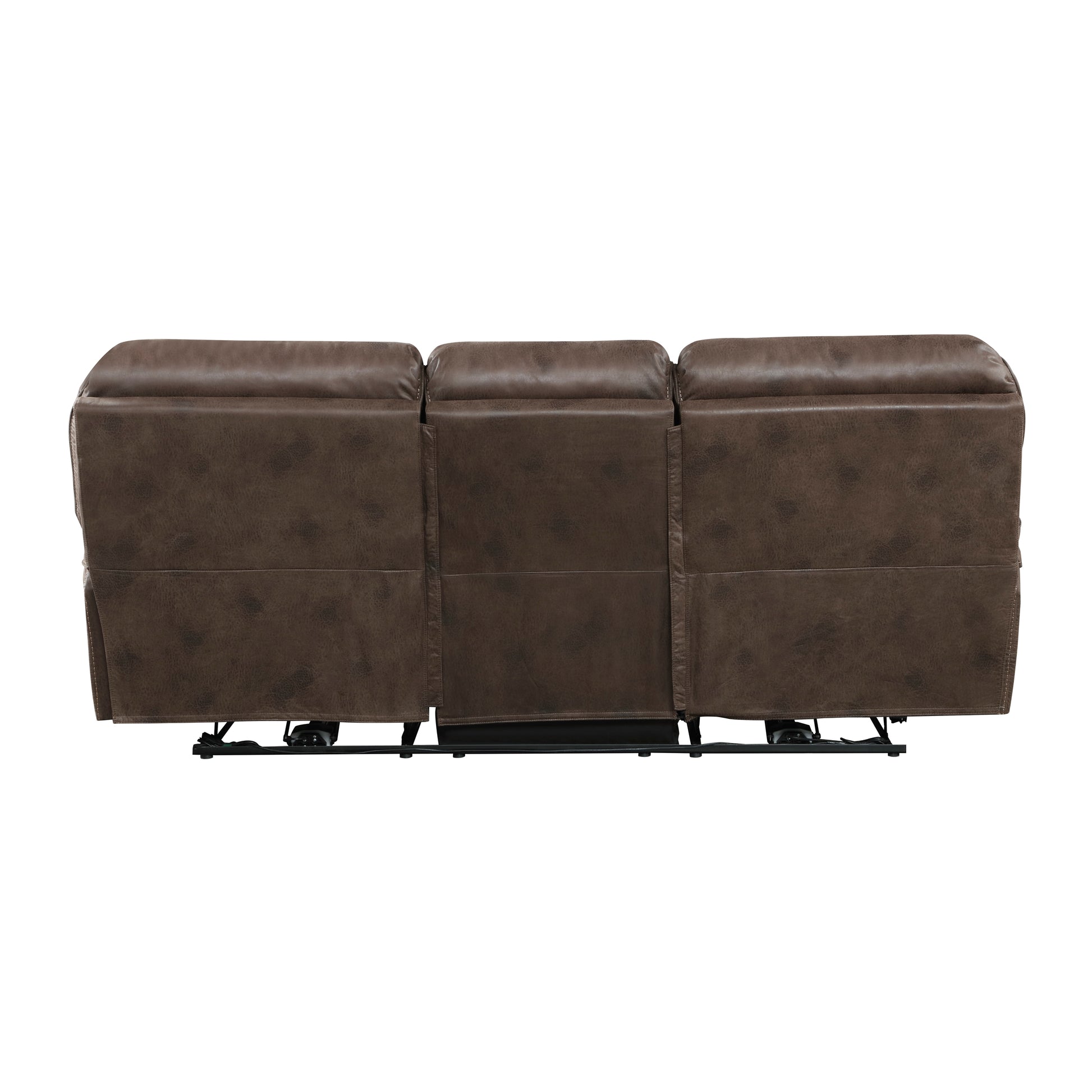 Plush Modern Design Living Room Power Reclining Sofa Brown Microfiber Upholstery Usb Port Solid Wood Frame Furniture 1Pc Brown Microfiber Wood Primary Living Space Modern Plywood,Solid Wood 3 Seat