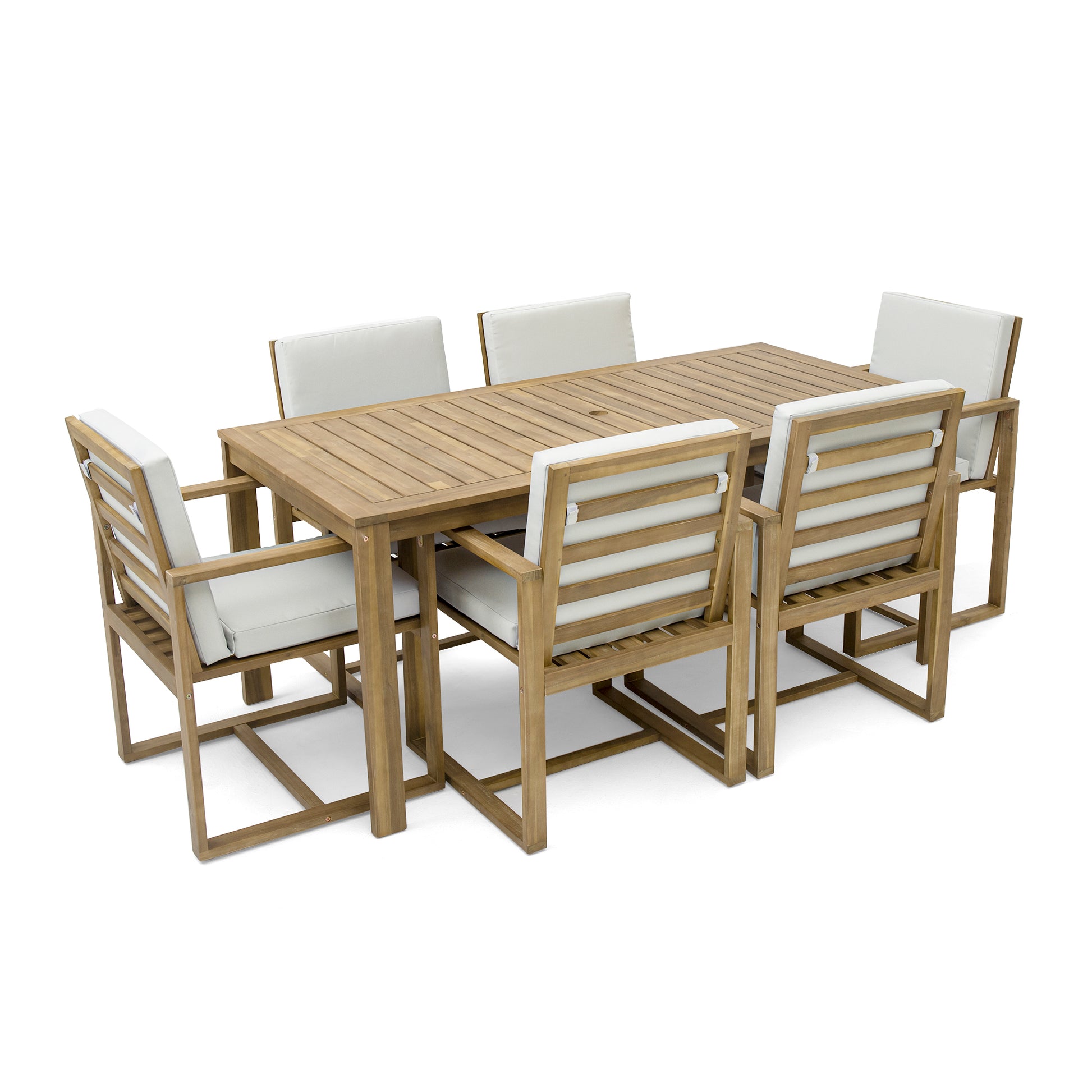 Patio Dining Set Outdoor Dining Table and Chair Set yes-light teak-weather resistant frame-water