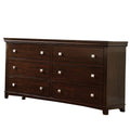 Designer Wooden Dresser In Transitional Style, Brown Cherry Brown Wood